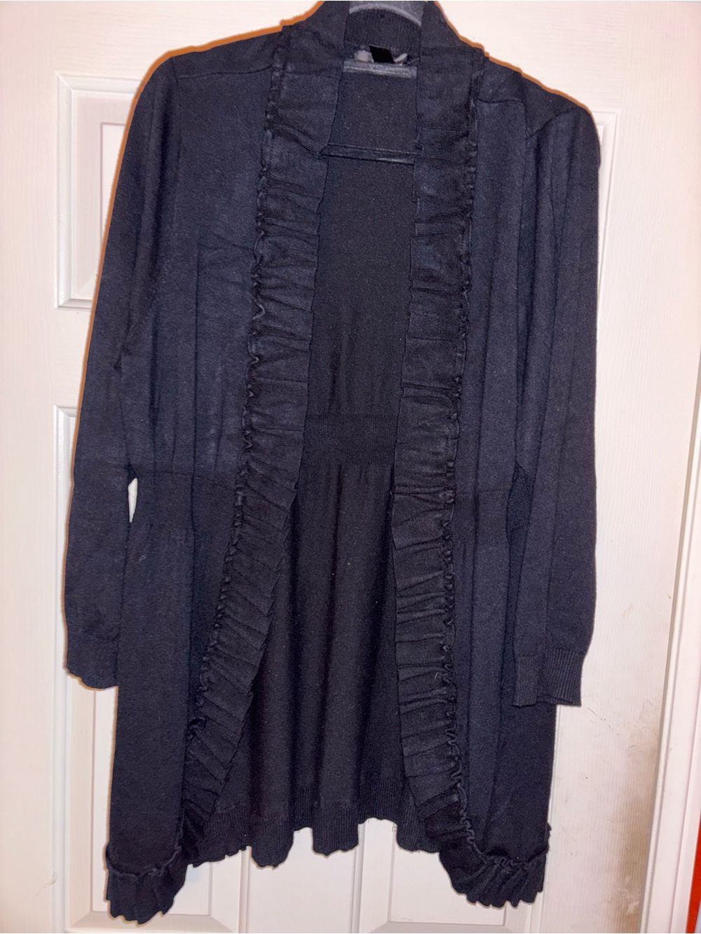 Style & Co  Ruffle Open Front Cardigan 2X EUC